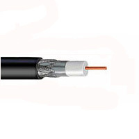 Coaxial Cable, 500 ft. RG11, Dual Shield, Plenum, Black - P/N WC110415