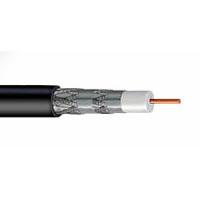 Coaxial Cable, 1000 ft. RG11, Quad Shield, Black - P/N WC110533