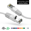 Patch Cable, Cat 5E, Shielded, 6 inch, w/Boots, White - P/N WC131255