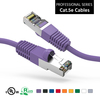 Patch Cable, Cat 5E, Shielded, 6 inch, w/Boots, Purple - P/N WC131258
