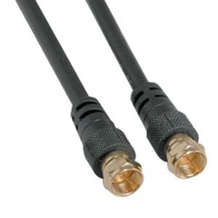 Cable, RG6, F  type, 6 ft. black - P/N WC321070
