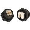 Keystone Jack, Cat 6, Shielded, Outdoor, Punch down, Panel / Bulkhead Mount, 110 type, 90 degree - P/N WC361165