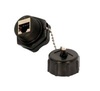 Keystone Jack, Cat 6, Shielded, Outdoor, Pass-thru F/F Coupler, Panel / Bulkhead Mount, W/Dust Cap - P/N WC361257