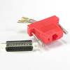 Adapter, Modular, RJ45 to DB25M, Red - P/N WC391510
