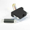 Adapter, Modular, RJ45 to DB25F, Black - P/N WC391570