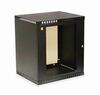 Cabinet, Wall Mount, 9U, Shallow Depth, Fixed Mount, Secure Glass Door, Open Rear - P/N WC531335