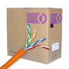 Cat 6 Cable, 1000 ft. Solid, Unshielded, Orange, Plenum - P/N WC101461