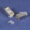 Connector, RJ45, Cat 6, Shielded, 50um, solid, w/Loadbar, 100 pack - P/N WC451110
