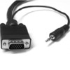 UXGA Pro Audio/Video Cable, HD15 M/M, 3.5mm Audio, Dual Ferrite, 3 ft. - P/N WC271420