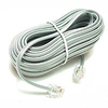 Cable, Telephone Line, Silver Satin, RJ11 Straight, M/M, 7 ft. - P/N WC341010