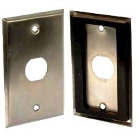 Face Plate, Panel / Bulkhead Mount, 1 Port, Stainless Steel, W/Water Seal, 5/PK - P/N WC381023