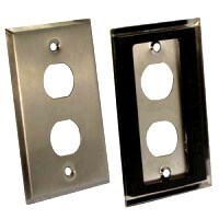 Face Plate, Panel / Bulkhead Mount, 2 Port, Stainless Steel, W/Water Seal, 5/PK - P/N WC381033