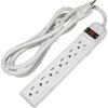Surge Protector, Power Strip, 3 ft, 6 Outlet, 15A/120V, White - P/N WC420960