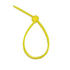 Cable Tie, Nylon, 4.03 in, 18 lbs, Yellow, 100 pack - P/N WC521045