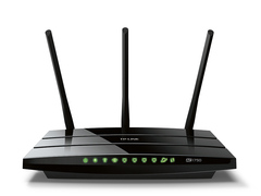 Wireless Router, 1300 Mbps, 4 Port 10/100/1000Mbps, 2 USB 2.0 Ports, Dual Band, 2.4/5 GHz, TP-Link AC1750 - P/N WC550310