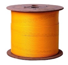Fiber Optic Cable, 12 Strand, OFNR, OS2, Yellow - P/N WC170063