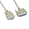 Serial Cable, 10 ft. molded DB9F to DB25M - P/N WC201160